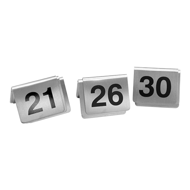 Table number Set 21-30 stainless steel