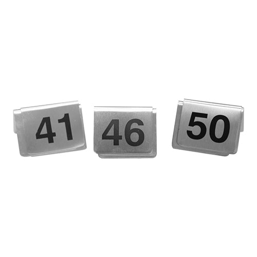 Table number Set 41-50 stainless steel