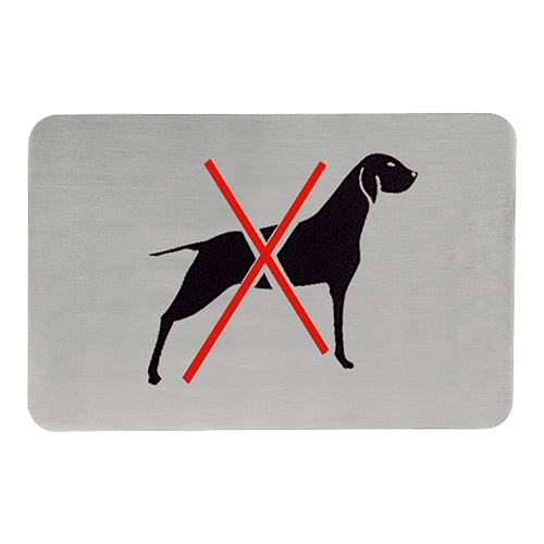 Text plate Dogs Forbidden