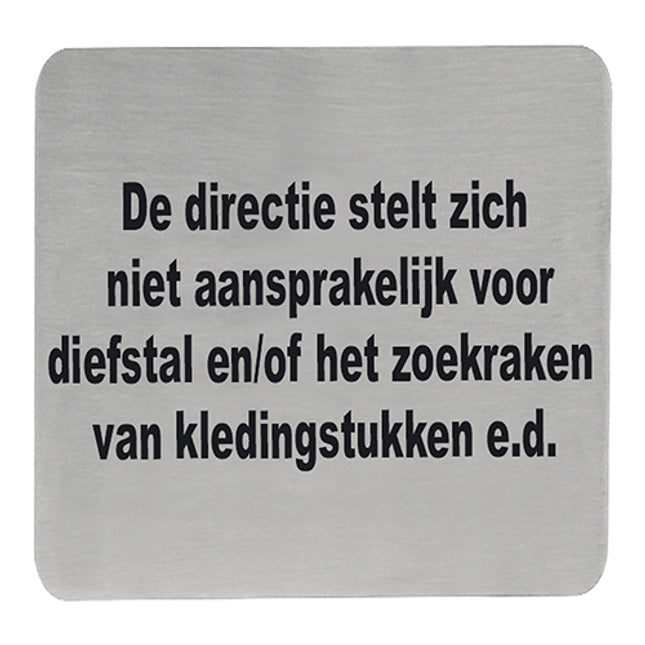 Text plate The Management...