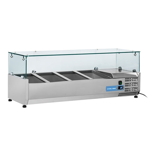 Display case 4* 1/3 GN Glass design