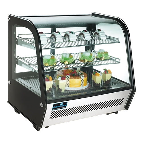 Top-mounted refrigerated display case 120 liters