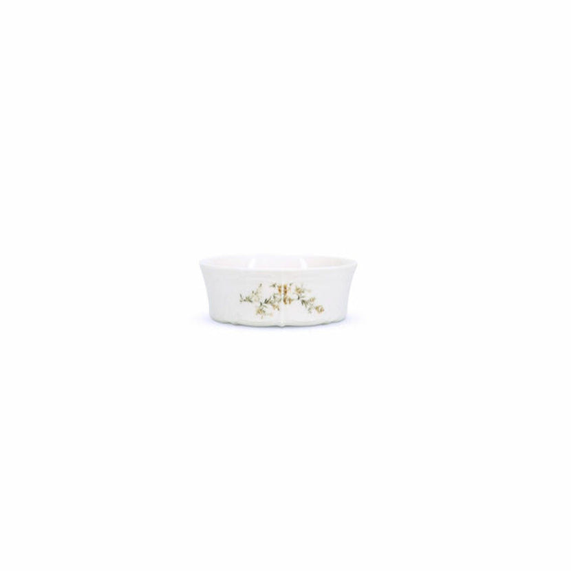 F2D | Bowl 13 x H5 cm brown flower Retro 4/box