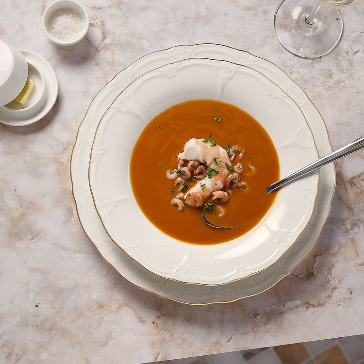 Bonbistro | Plat bord 27,5cm met gouden rand Retro 6/Box