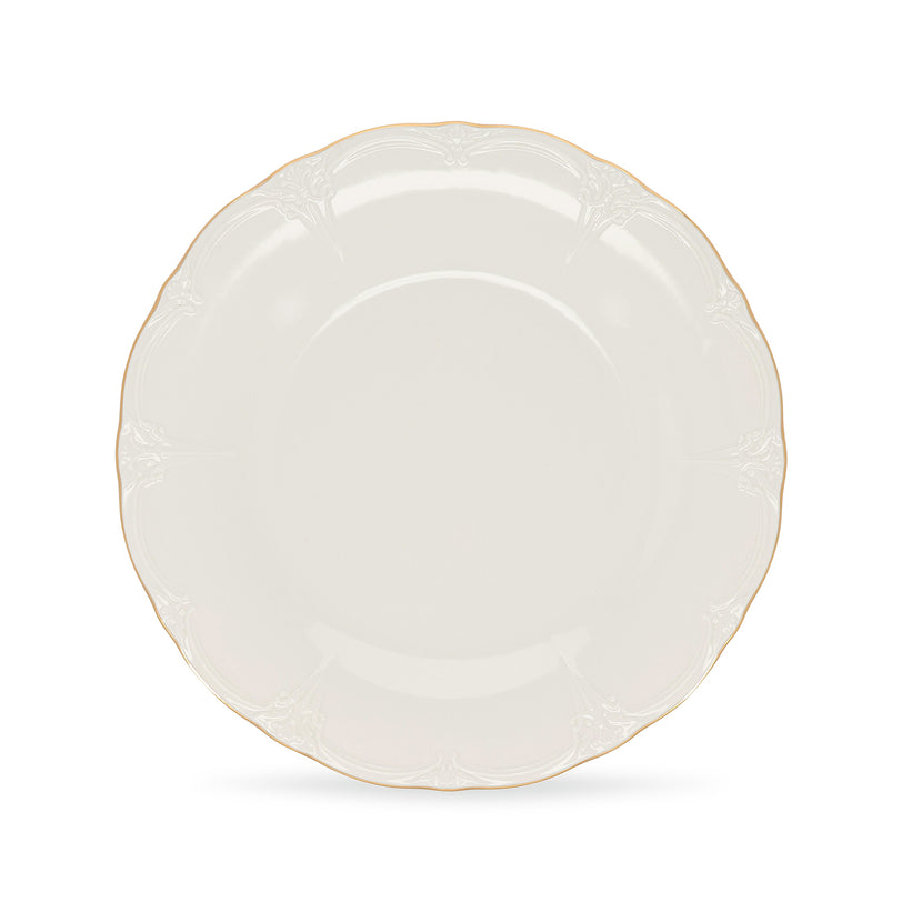 Bonbistro Plat bord 32 cm met gouden rand Retro – porselein horecaservies