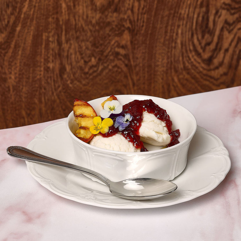 Bonbistro | Plat bord 20,5cm ivoor Retro 6/Box