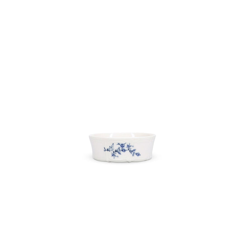F2D | Bowl 13 x H5 cm blue flower Retro 4/box