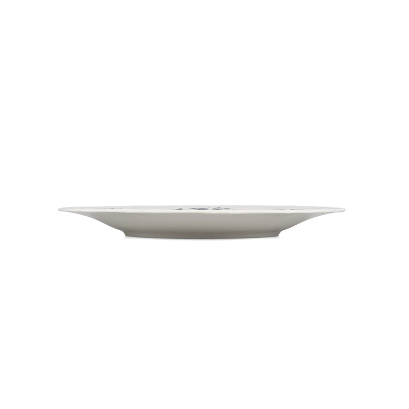 Bonbistro Plat bord 32 cm black flower Retro – detail bloemmotief