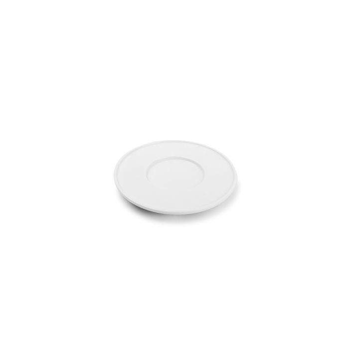 Chic Verso wit porselein schotel 14,5 cm voor kop 24 cl