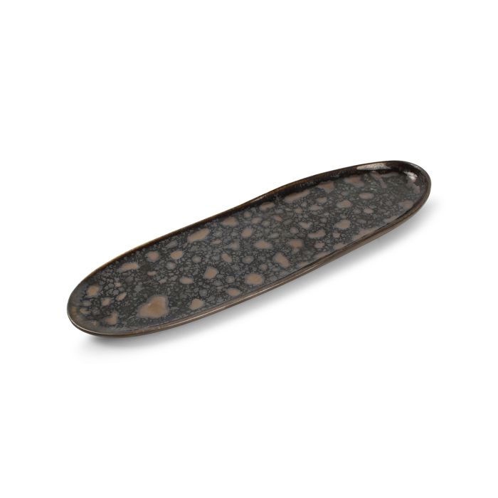 Chic | Serveerschaal 33,5x9cm gold flaked Nobile 4/Box