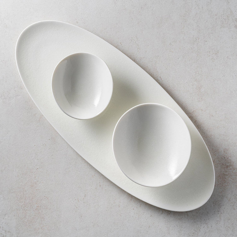 CHIC | Serveerschaal 40,5x17cm white Contour 1/box