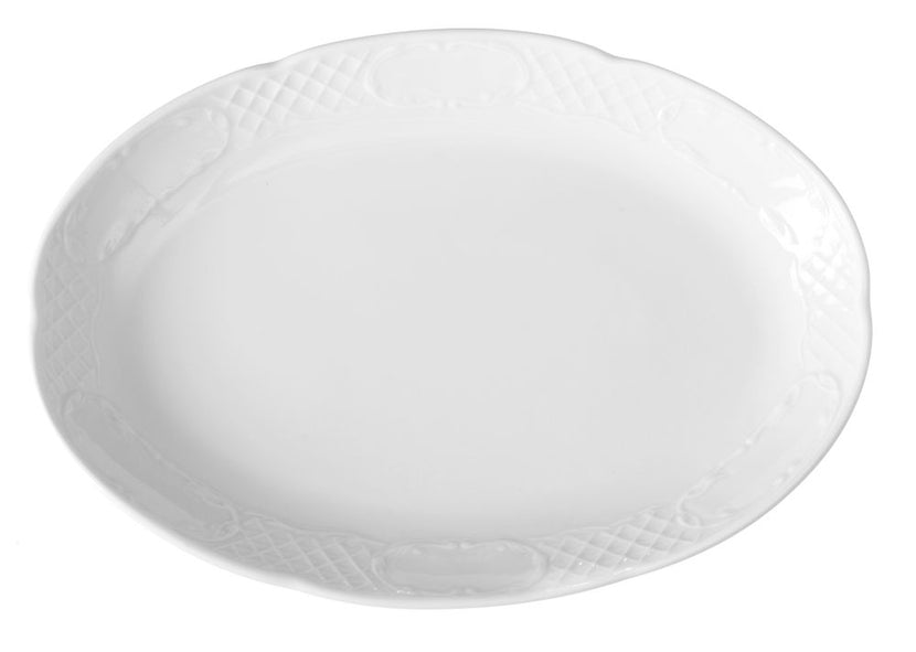 Bowl oval Flora320x230x40 mm white porcelain 1/box