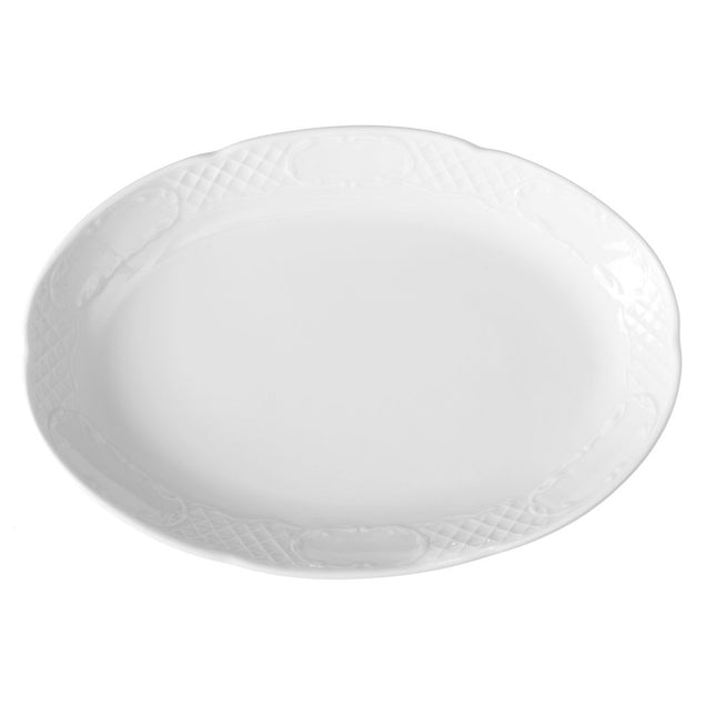 Schaal ovaal Flora320x230x40 mm wit porselein 1/box