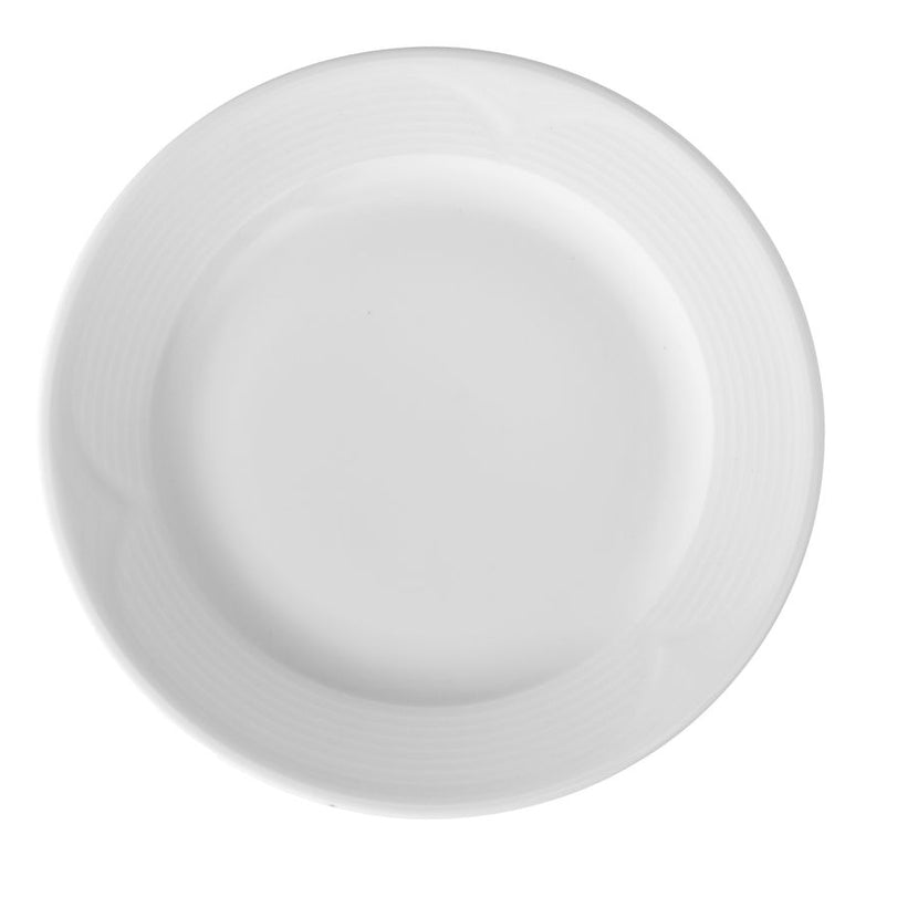 Plate flat 240x25 mm Saturn white porcelain 1/box