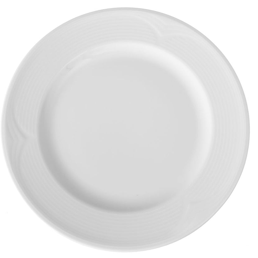 Plate flat 300x25 mm Saturn white porcelain 1/box