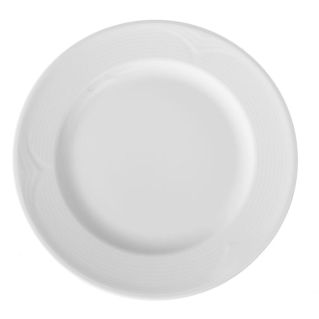 Bord plat 300x25 mm Saturnwit porselein 1/box