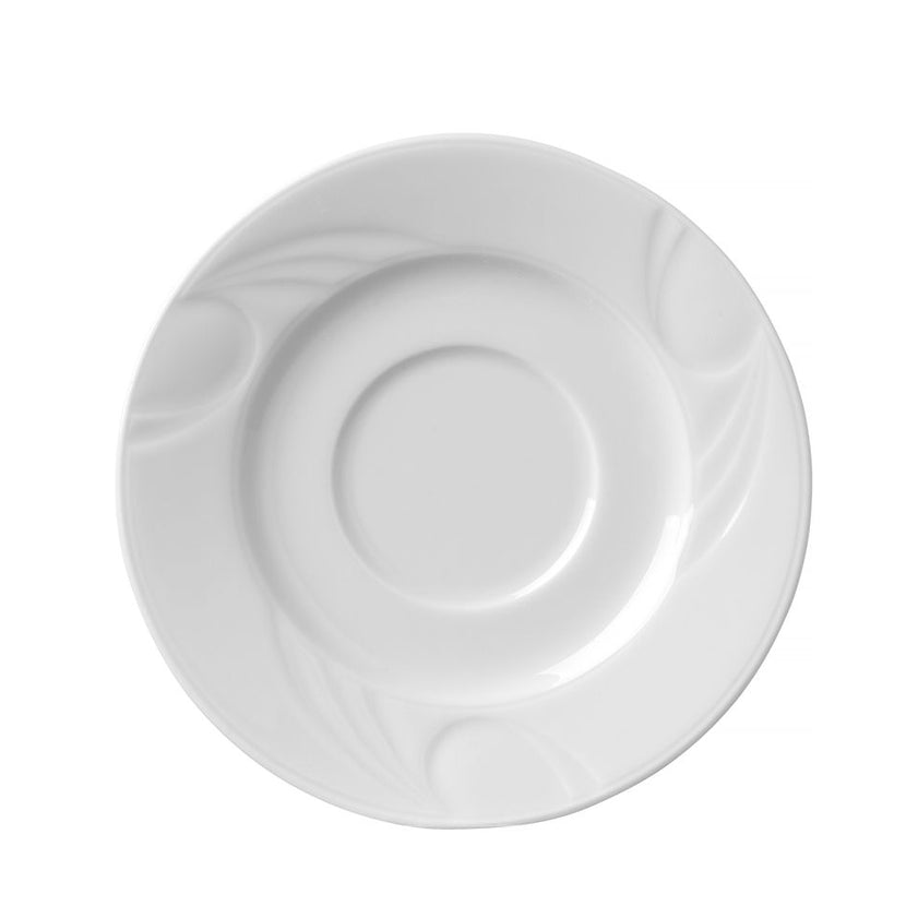 Schotel 125x16 mm Karizmavoor espressokop wit porselein 1/bo