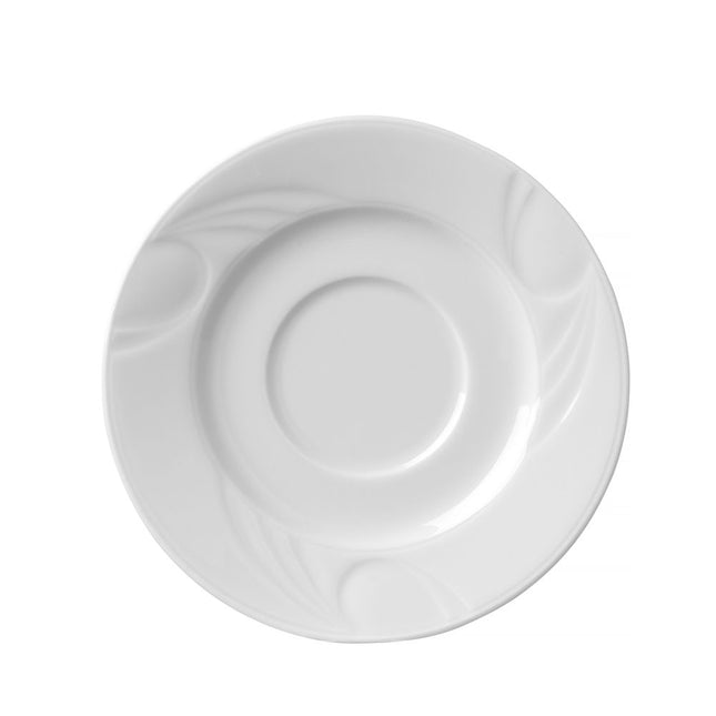 Schotel 125x16 mm Karizmavoor espressokop wit porselein 1/bo