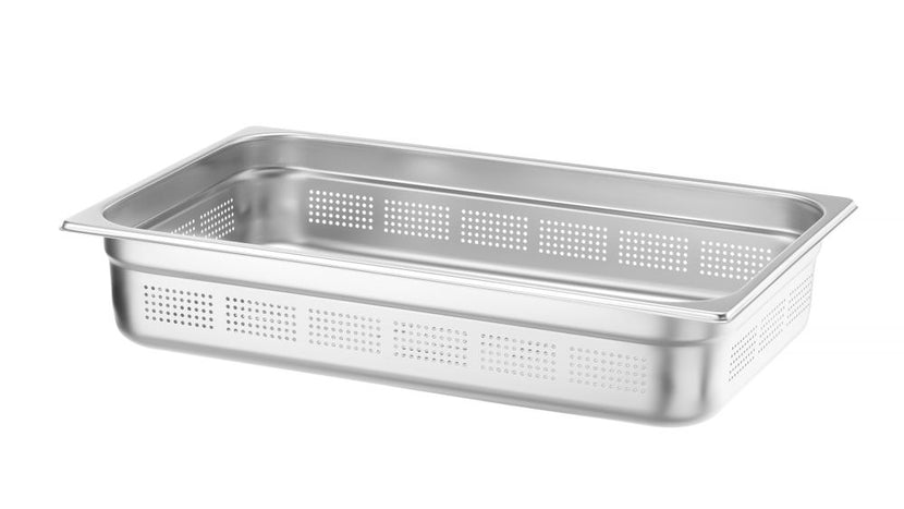 Gastronorm container1/1 100 mm stainless steel perforated 1/box