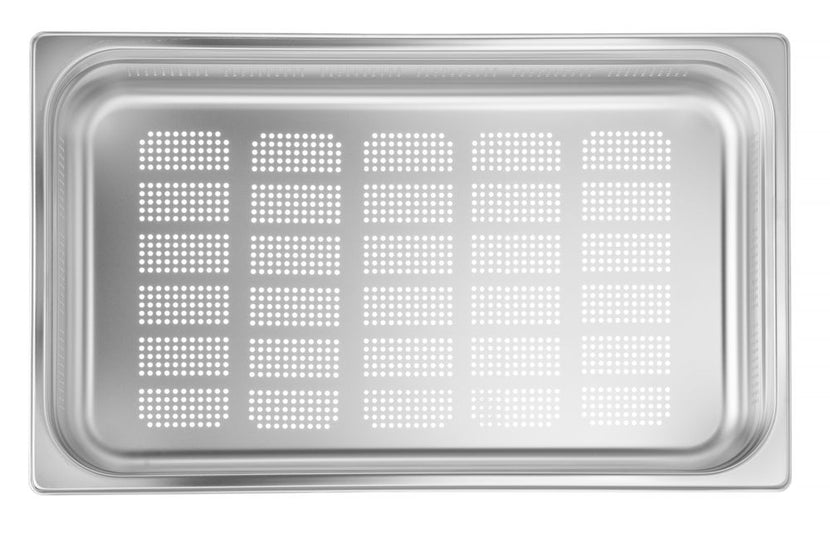 Gastronorm container1/1 100 mm stainless steel perforated 1/box