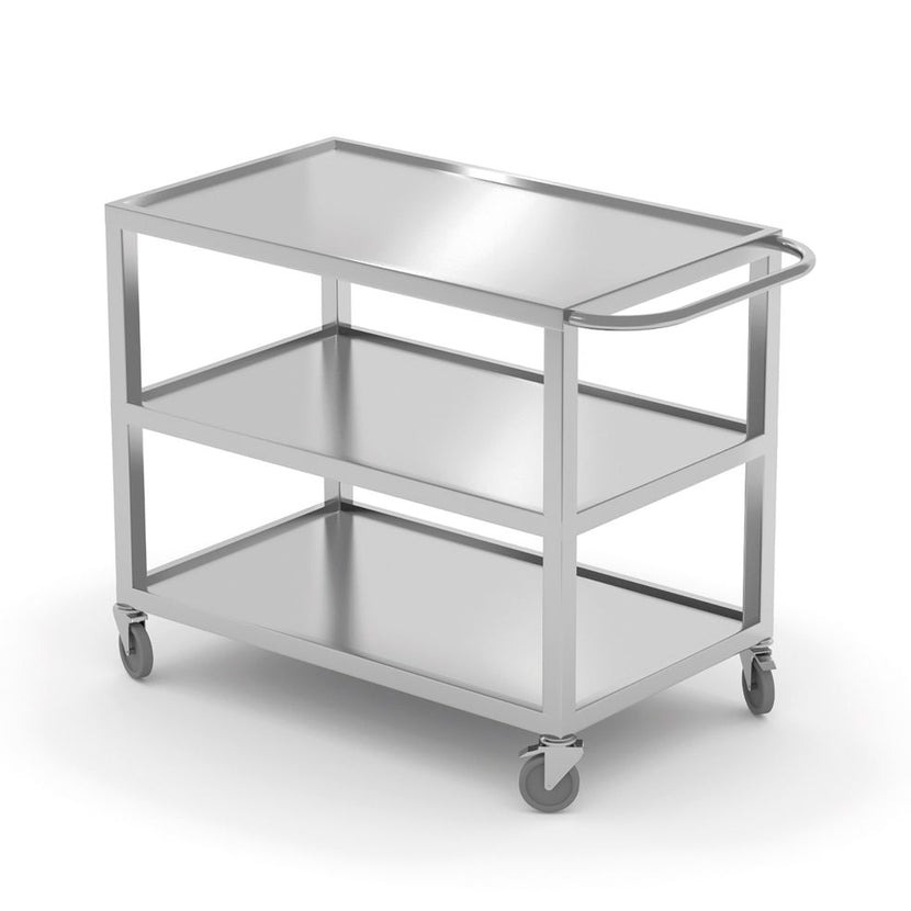 Serving trolley welded3 layer stainless steel 800x500x850 mm 1/box