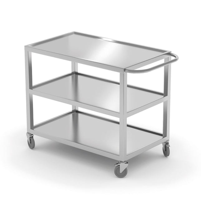 Serving trolley welded3 layer stainless steel 800x500x850 mm 1/box