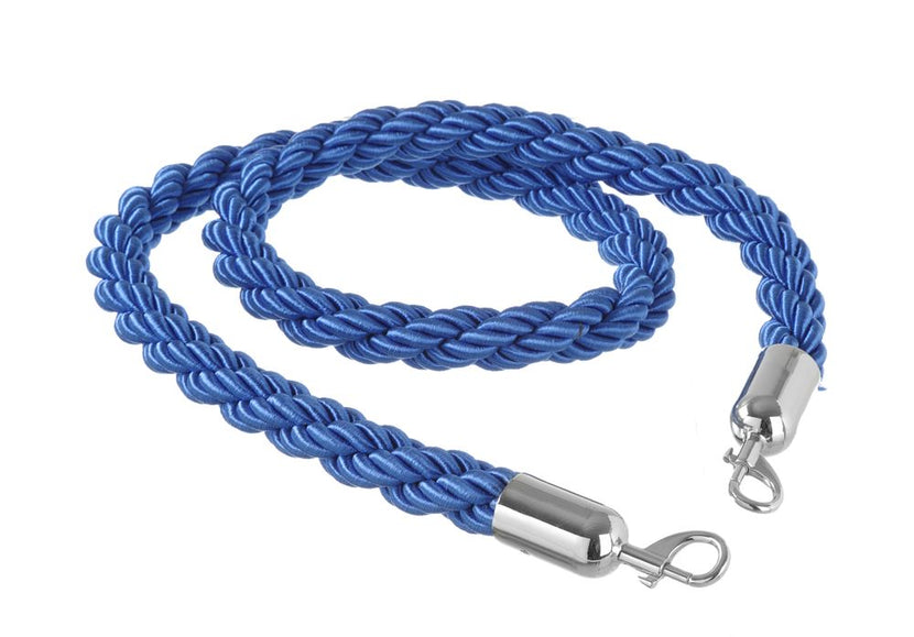 Barrier cord blue with polished hook 1/box