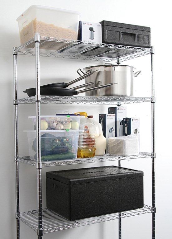 Chrome-plated storage rack5 shelves 455x910x1830 mm 1/box