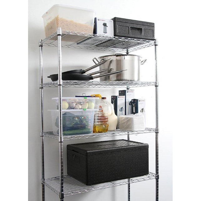 Chrome-plated storage rack5 shelves 455x910x1830 mm 1/box