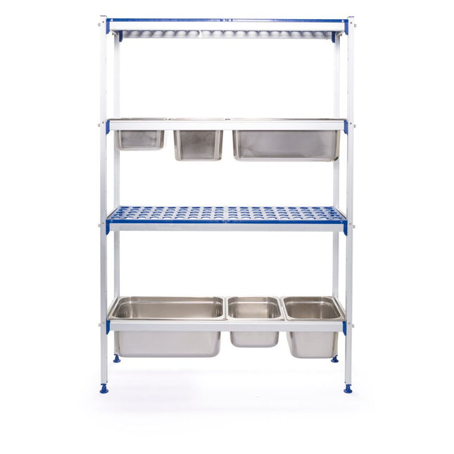Storage rack 4 shelf 2xGN Al PP1120x355x1685 1/box