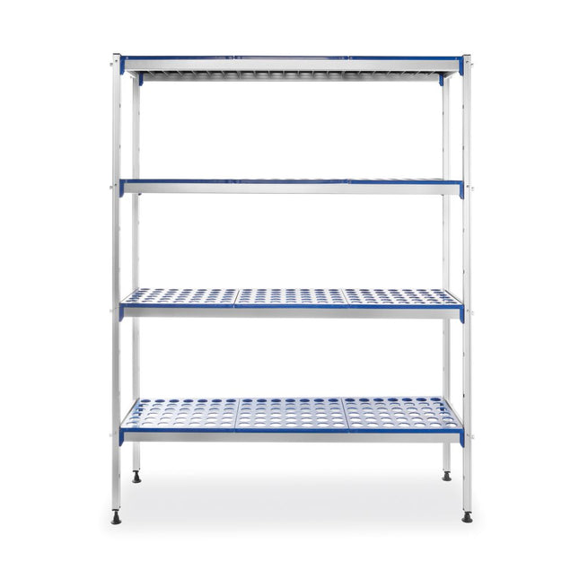 Storage rack aluminum shelvespolypropylene 1280x405x1685 mm 1/