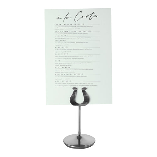 Stainless steel table/menu stand