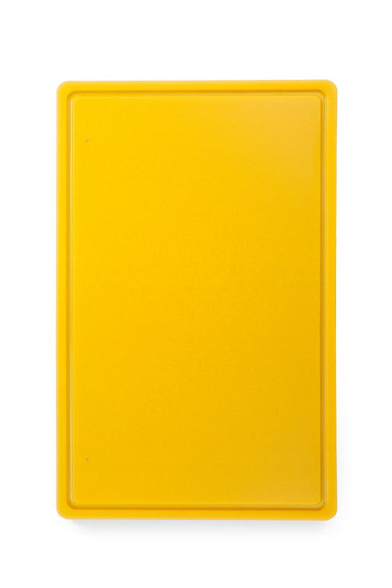 Cutting board GN 1/1 15 mm yellow poultry HDPE 500 1/box