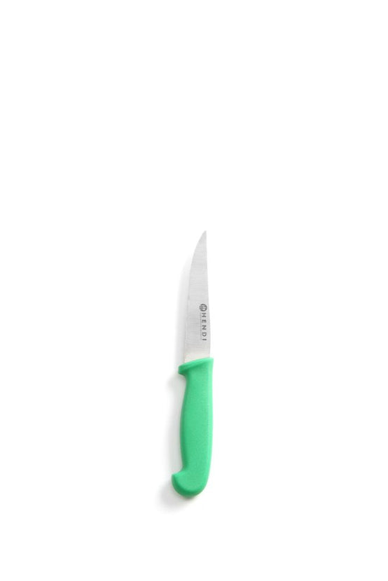 Vegetable knife serrated 100 mm green PP handle 1/box