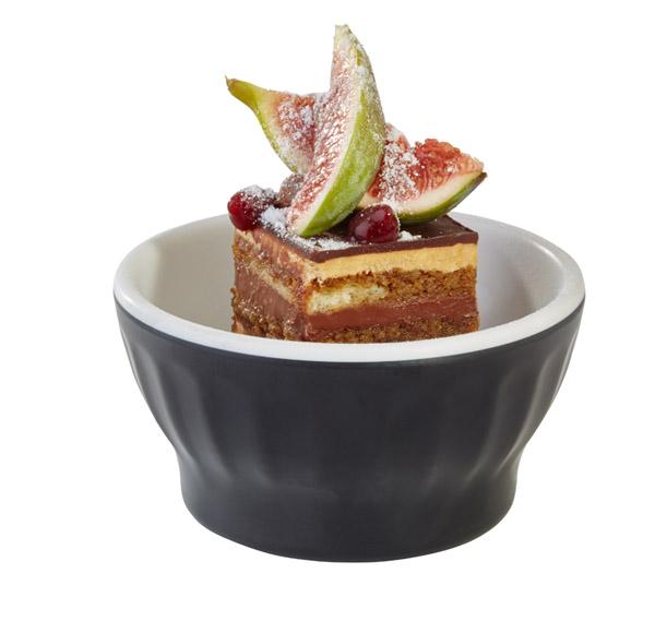 Kom HALF TONE  Melamine, Wit/Zwart 1/box