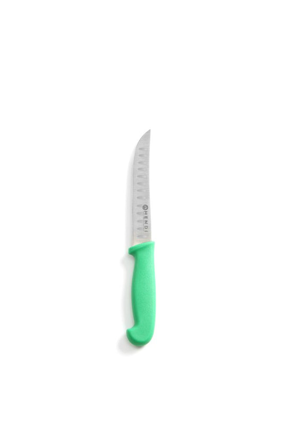 Universal knife long 130 mm green PP handle 1/box