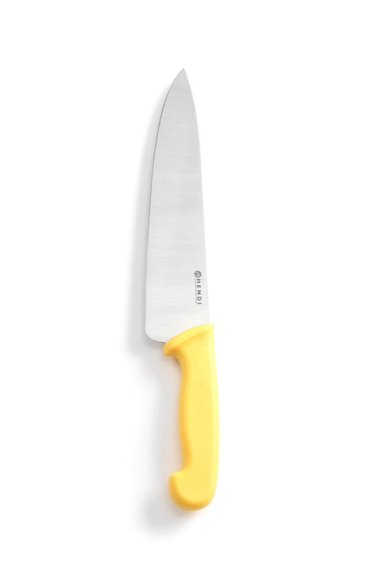 Chef's knife 240 mm yellow PP handle 1/box