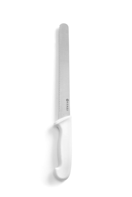 Bread knife 250 mm white PP handle 1/box