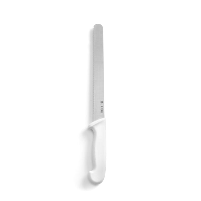 Bread knife 250 mm white PP handle 1/box
