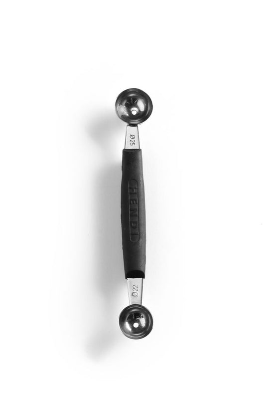 Melon ball spoon double black PP handle 22-25 mm 1/box