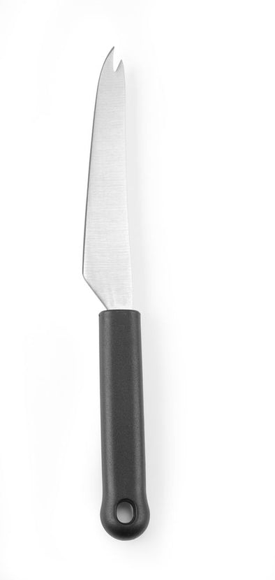 Cheese knife for hard cheese black PP handle 130 mm 1/box