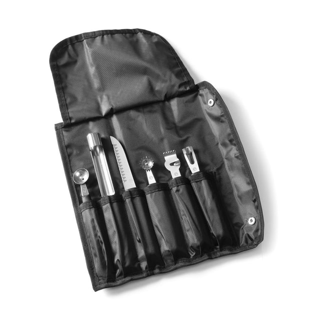 Decoration set 6 pieces black PP handle 1/box