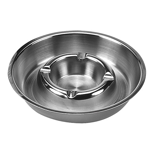 Ashtray stainless steel 14 cm