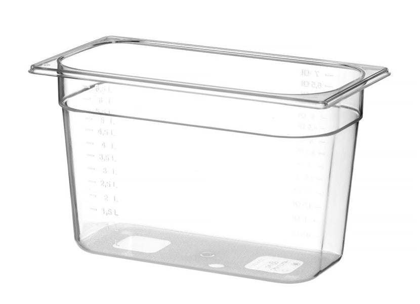 Gastronorm container 1/3 200 mmpolycarbonate transparent 1/box