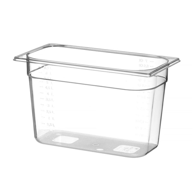 Gastronorm container 1/3 200 mmpolycarbonate transparent 1/box