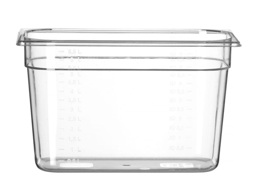 Gastronormbak 1/3 200 mmpolycarbonaat transparant 1/box