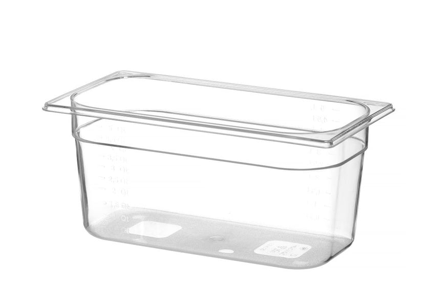 Gastronormbak 1/3 150 mmpolycarbonaat transparant 1/box
