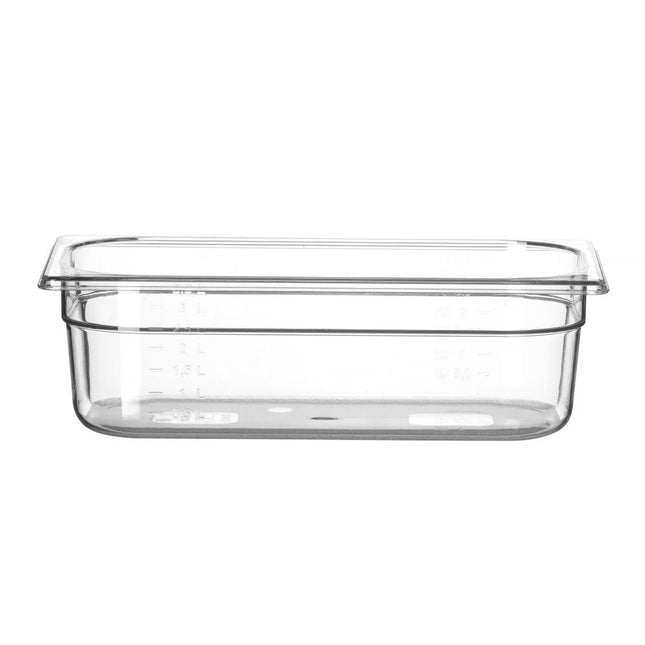 Gastronorm container 1/3 100 mmpolycarbonate transparent 1/box
