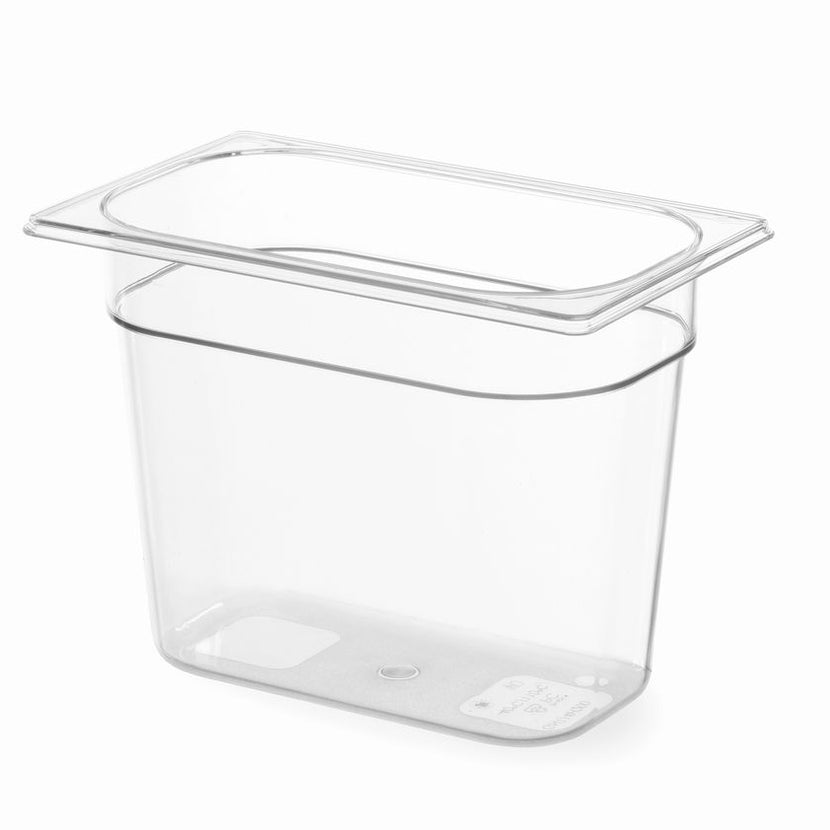 Gastronorm container 1/4 200 mmpolycarbonate transparent 1/box