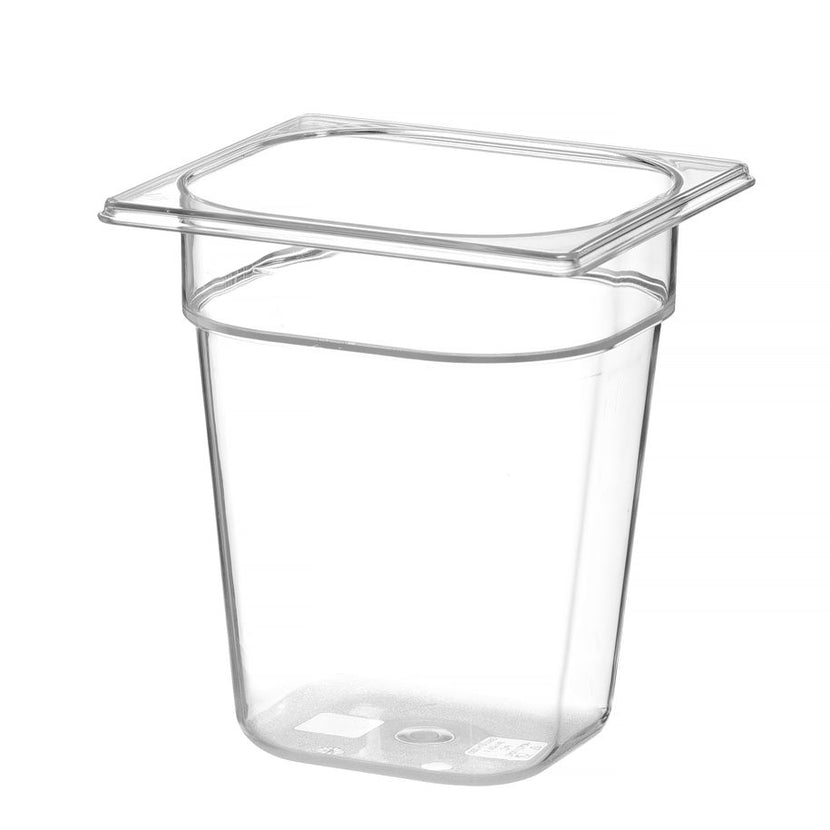 Gastronorm container 1/6 65 mmpolycarbonate transparent 1/box